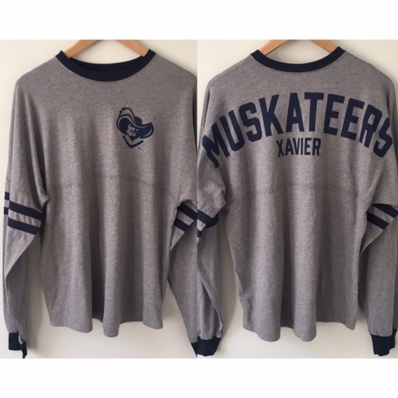 Tops - Xavier musketeers long sleeve tee small gray shirt